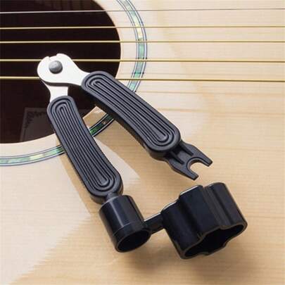 1pc 3-In-1 Guitar String Winder, String Cutter & String Puller, Guitar Maintenance Tool (2 Styles Random)