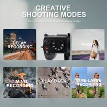 Máy ảnh kỹ thuật số NBD dành cho nhiếp ảnh, máy quay video/vlog 48MP & 4K có WiFi, máy ảnh du lịch tự động lấy nét 60FPS (màu đen) - màu đen - Xem 6