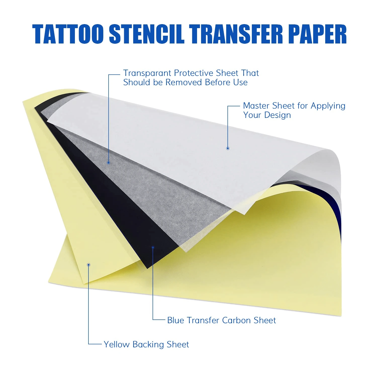 30/60/90pcs A4 Size Thermal Transfer Tattoo Paper Heat Sensitive