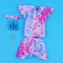 Bộ phụ kiện quần áo búp bê nữ thời trang 11,5 inch: Áo choàng tắm, đồ ngủ, mặt nạ mắt, băng đô tắm, dép lê, đinh tán, vòng tay, kiểu dáng tùy chọn, để chơi cảnh nhà (không có búp bê) - Nhiều màu - Xem 11