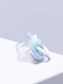 單個矽膠安撫奶嘴，無需奶嘴鏈舒緩寶寶 - 粉色 - 查看 7