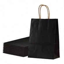 12pcs Multicolor Kraft Paper Gift Bags With Star, Polka Dot And Stripe Patterns - Suitable For Holiday And Party Christmas Gifts Valentine's Day - Multicolor - View 26