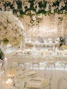 10 rosas rojas + 300cm cuerda transparente, 10 rosas blancas + 200cm cinta, decoración de arco de boda, apto para decoración de boda DIY, baby shower, fiesta nupcial, ramo de boda, centro de mesa de fiesta, decoración de techo Día de San Valentín - Diez rosas blancas + un rollo de cinta de 200cm. - Ver 8