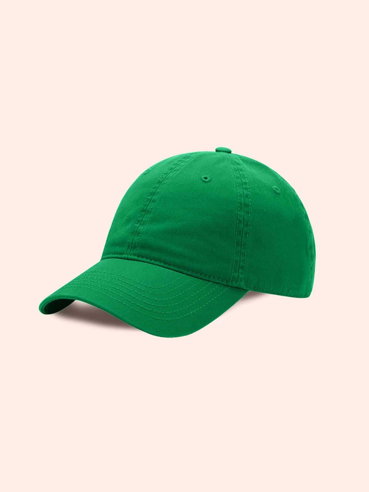 Gorra de béisbol casual color puro para hombre - Verde - Ver 1