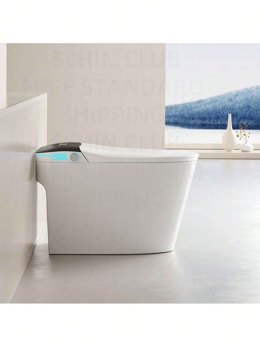 Smart Toilet With Voice Control And Bubble Shield, Heated Bidet Seat