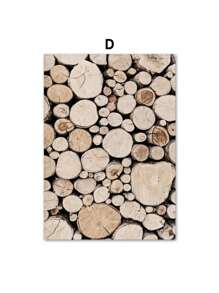 1 Stück Leinwand Gemälde Winterlandschaft Wandkunst Bild Elch Tier Holz Kiefernwald Poster und Muster für moderne Heim Wohnzimmer Dekoration ohne Rahmen