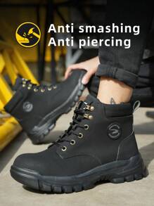Men's Lightweight Steel Toe Shoes, Industrial Safety Boots With Puncture-proof And Water Resistant Features