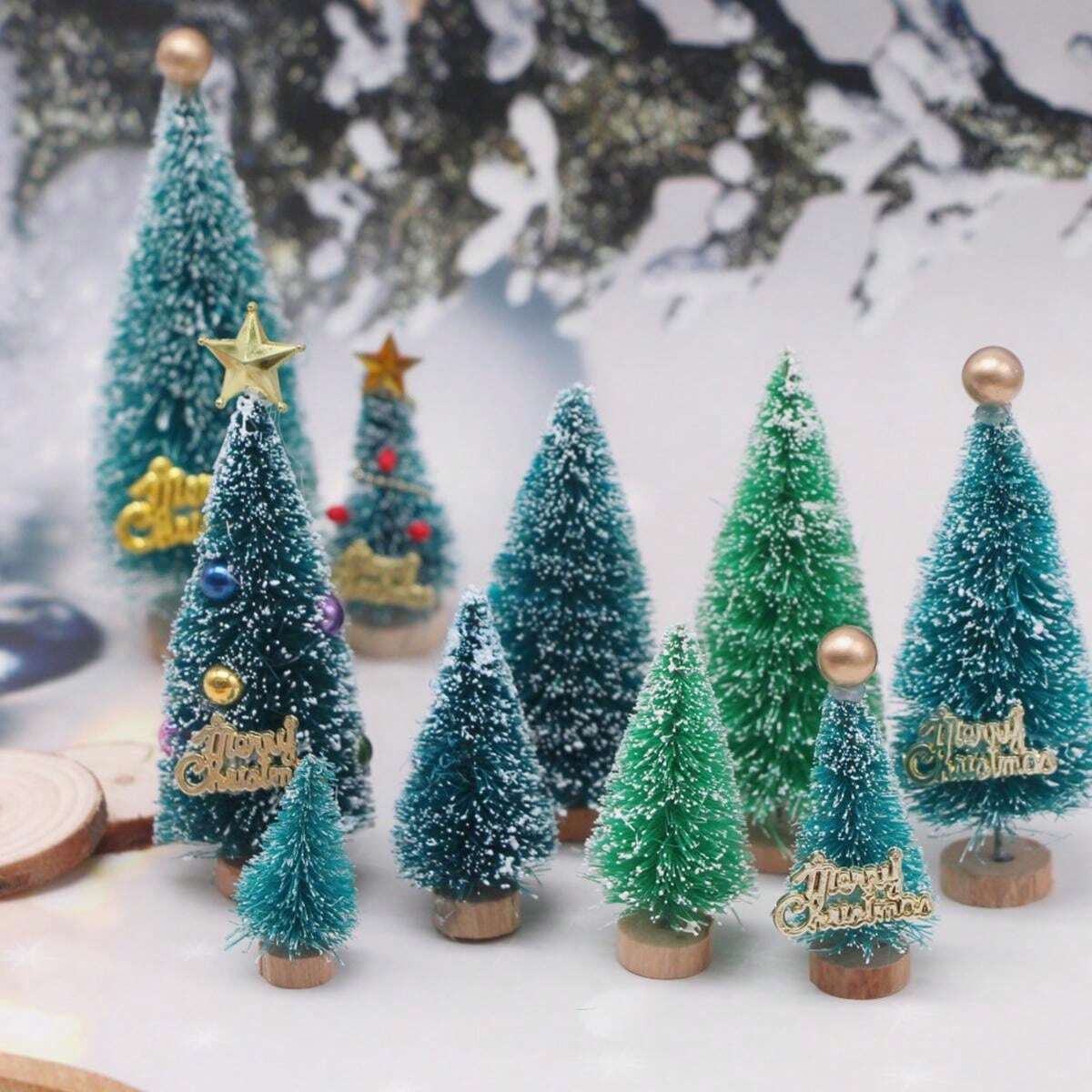 1pc Mini Artificial Christmas Tree, Miniature Christmas Tree For