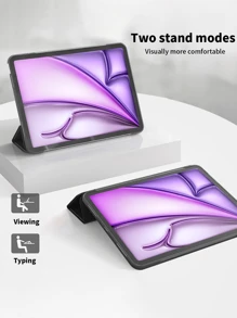 Funda protectora para tableta compatible con Samsung Galaxy Tablet / iPad / Redmi Pad Se/Xiao Mi Pad, protección anti-caída, funda protectora ultra delgada/soporte inteligente/activación automática compatible con Apple iPad Mini 4/5/6, 9.7/10.2/10.5 pulgadas, Air 4/5/6, 10th Gen, 10.9 pulgadas, Pro 11 pulgadas, Air 11(M2) , Air 13 y Pro 11(M4)-Negro