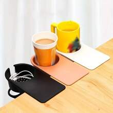 1pc Water Cup Storage Clip, Desk Side Stationery Organizer Storage Holder, Available In Black And White, Suitable For Cups, Water Bottle And Mobile Phones Back To School