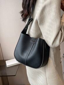 Fashionable Large Capacity Solid Color Crossbody Bag, Suitable For Daily Commute And Travel