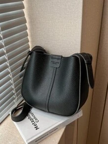 Fashionable Large Capacity Solid Color Crossbody Bag, Suitable For Daily Commute And Travel