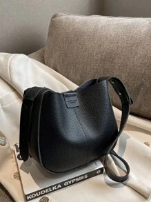 Fashionable Large Capacity Solid Color Crossbody Bag, Suitable For Daily Commute And Travel