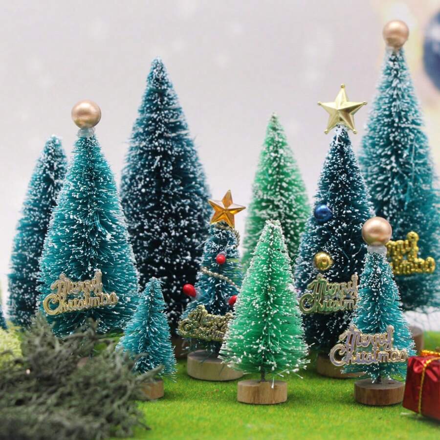 1pc Mini Artificial Christmas Tree, Miniature Christmas Tree For