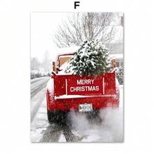 1 件帆布画北欧海报快乐咖啡滑雪缆车松树卡车墙壁艺术图像印刷客厅家居装饰印刷品无框架 - 彩色 - 查看 38