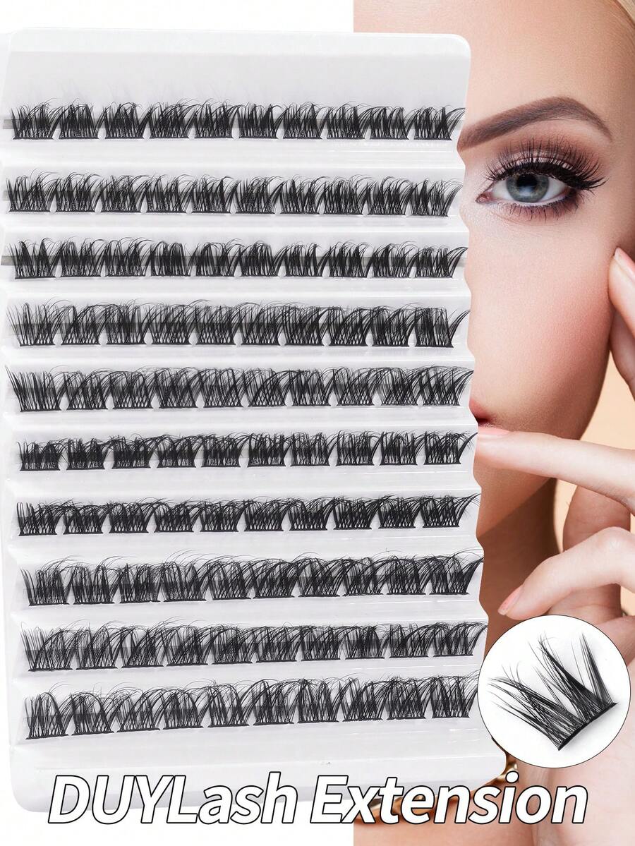 Lash Clusters DIY Eyelash Extensions 100 Clusters Wispy Individual False Eyelashes Crling Thick Fluffy Eyelash Clusters,Personalized UNatural Reusable False Eyelashes,Lash Extension Kit,Foxy Eye Lifting Look Eyelash Extension Kit Cluster Eyelash To Lengthen And Volumize The Outer Corner Of Your Eye Beauty Makeupfor Everyday Use Travel, For Parties Or Gift For Women&Girls - C - 查看 1