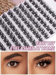 Lash Clusters DIY Eyelash Extensions 100 Clusters Wispy Individual False Eyelashes Crling Thick Fluffy Eyelash Clusters,Personalized UNatural Reusable False Eyelashes,Lash Extension Kit,Foxy Eye Lifting Look Eyelash Extension Kit Cluster Eyelash To Lengthen And Volumize The Outer Corner Of Your Eye Beauty Makeupfor Everyday Use Travel, For Parties Or Gift For Women&Girls - C - 查看 2