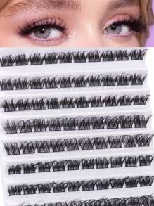Lash Clusters DIY Eyelash Extensions 100 Clusters Wispy Individual False Eyelashes Crling Thick Fluffy Eyelash Clusters,Personalized UNatural Reusable False Eyelashes,Lash Extension Kit,Foxy Eye Lifting Look Eyelash Extension Kit Cluster Eyelash To Lengthen And Volumize The Outer Corner Of Your Eye Beauty Makeupfor Everyday Use Travel, For Parties Or Gift For Women&Girls - C - 查看 5