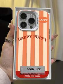 1 Ốp điện thoại Acrylic chống rơi họa tiết sọc cam và trắng tương thích với iPhone 15 Plus - Nhiều màu - Xem 2