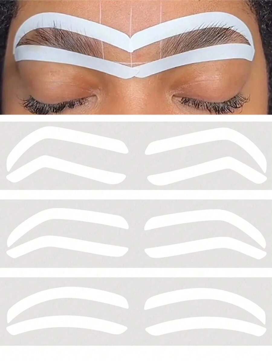 10 件/套一次性眉毛设计模板，用于眉毛着色的眉毛模具，带有单一眉毛样式选项