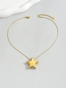 LIEBEIRIS 1件18k鍍金3d不鏽鋼項鍊