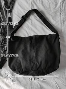 高中生和大学新生 多功能简约帆布斜挎包、单肩包、流浪包 适用于旅行、学院、学校、户外和运动 夏季学院包 圣诞礼物 尖叫包 冬季挎包 皮包 手提包 节日必备品 露营斜挎包 返校包 斜挎包 春季学校用品 健身包斜挎包 侧包 - 黑色 - 查看 11