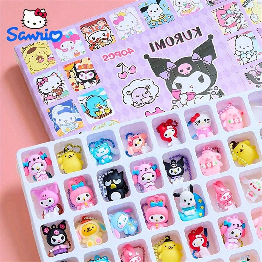 Sanrio 40 piezas Caja ciega con muñecas de estilo aleatorio, figuras coleccionables auténticas de PVC, regalo perfecto para Navidad, Acción de Gracias, Año Nuevo