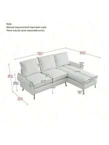 [VIDEO] Provided]81"Modern Sectional Technical Leather L-Shaped Sofa Couch With Reversible Chaise Lounge,ModernMingle