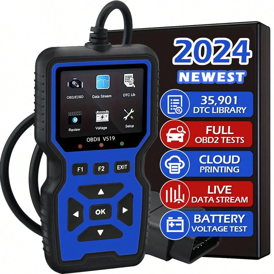 Car OBD2 Scanner Diagnostic Tool Code Reader, Car Voltage Tester Engine