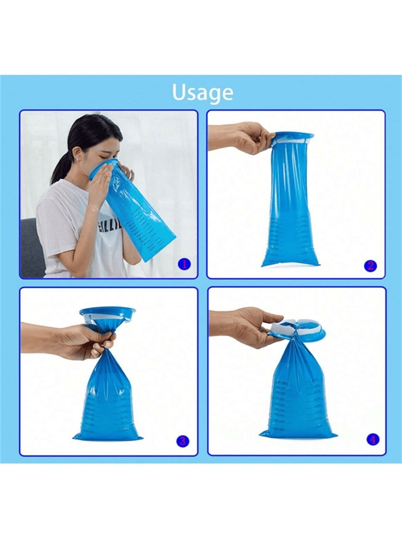 10 Pcs Disposable Vomit Bag And Portable Motion Sickness Vomit Bag For Pregnant Women And Motion