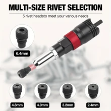 Electric Rivet Gun Switch Head Core-Pulling Rivet Gun Automatic Nut Rivet Gun Pulling Nail - Black - View 5