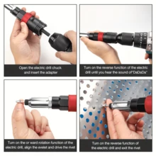 Electric Rivet Gun Switch Head Core-Pulling Rivet Gun Automatic Nut Rivet Gun Pulling Nail - Black - View 6