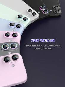 1Pack Compatible With IPhone 16 Pro, Black Rhinestone Lens Film, Lens Sticker, Lens Cap, Lens Protective Ring, Compatible With IPhone 11/12/13/14/15/16/16 Plus/16 Pro/16 Pro Max/17/17 Air/17 Pro/17 Pro Max Series - Black - View 13
