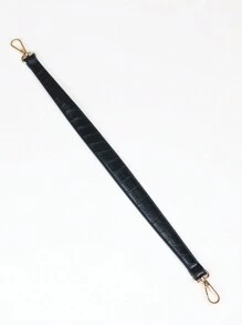 100% Pu Leather Shoulder Strap Bag Strap Handbag Handle Short Bag Shoulder Strap Wallet Shoulder Strap Gold Buckle Shoulder Strap - Black - View 3