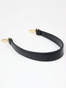 100% Pu Leather Shoulder Strap Bag Strap Handbag Handle Short Bag Shoulder Strap Wallet Shoulder Strap Gold Buckle Shoulder Strap - Black - View 6