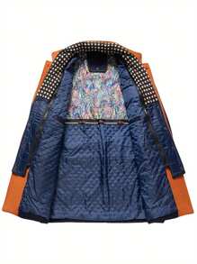 Men's Business Woolen Coat Fashion Scarf Ironless Woolen Coat Windproof Warm Coat - 黃色 - 查看 9