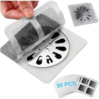100pcs Drainage Filter Cover, Used For Hair Plugs, Fly Proof Silicone Filter Screen, Household Bathroom Kitchen Anti Cockroach And Anti Odor