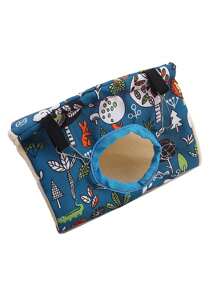 冬季保暖鸟巢屋 - 悬挂吊床天鹅绒棚屋笼子毛绒蓬松鸟窝睡床毛绒绒适用于非洲灰凤头鹦鹉和其他鹦鹉 - 彩色 - 查看 14