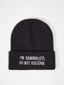 1 件 I'M GAMING 刺绣男女通用时尚百搭白色电子游戏针织帽，适合街头、派对、户外、秋冬季，保暖防寒 - 彩色 - 查看 14