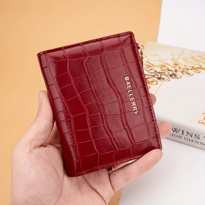 鳄鱼皮纹理小钱包 多功能优雅拉链零钱包 女士礼物 Bresmas 卡夹 卡夹 钱包 名片夹 信用卡夹 身份证夹 卡片夹 女士 女士钱包 迷你钱包 钱包 钱包 卡片钱包
