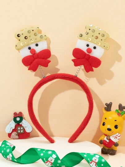 1 Stück Weihnachtsmann Schneeflocke Haarband