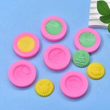 6 件圣诞硅胶模具，适用于 DIY 手工烘焙 - 粉色 - 查看 4