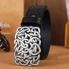 凯尔特结金色和银色花卉波西米亚风休闲街头服饰 PU 皮革四季皆宜 - 彩色 - 查看 11