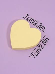 100 Sheets 1pc Creative Purple Heart Shaped Sticky Notes, Cartoon Romantic Stationery Small Gift Memo Pad For Valentine's Day Back To School - Purple - View 12