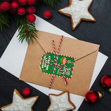 圣诞装饰 200 件粘性圣诞标签贴纸用于礼品包装，2 X 3 英寸圣诞节自粘礼品标签贴纸用于圣诞节节日装饰 - 彩色 - 查看 4