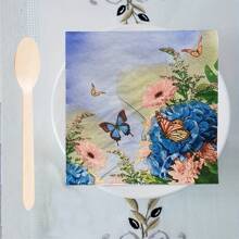 100 Disposable Spoons Per Set, Birch Wood Spoons, Wooden Dessert Ice Cream Cake Utensils, Used For Wedding Supplies, Graduation Parties, Birthday Parties, Camping, Restaurants, Kitchen Supplies - Khaki - View 10