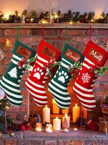 1pc Personalized Christmas Stockings,Christmas Stockings With Names,Custom Christmas Stockings,Christmas Decorations,Christmas Decorations For Home,Christmas Stockings Bulk,Personalized Christmas Gifts For Women,Mother,Mom,Men,Father,Dad,Boyfriend,Girlfriend,Wife,Husband,Girl,Boy,Baby,Kids,Dog,Cat,Best Friend,Teen Girl,Him,Her,Couple,Bestie,Bride,Bridesmaid,Couples,Grandma,Grandpa,Sister,Brother