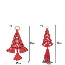 Bộ đồ trang trí Giáng sinh Macrame Cây thông Noel dệt Đồ trang trí treo tường nhỏ DIY Boho Giáng sinh - Nhiều màu - Xem 8
