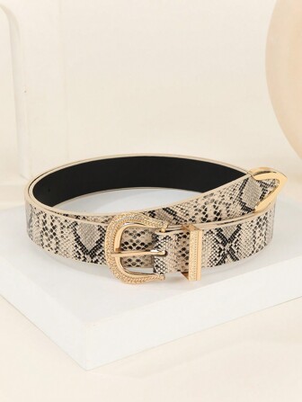 1pc Gold Buckle Fashion Versatile Women Waist Belt Summer, School Fall, Autumn, Halloween