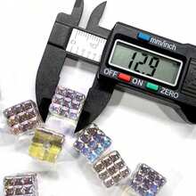 Hạt khối Acrylic trong suốt nhiều màu sắc thời trang dùng làm đồ thủ công DIY, làm đồ trang sức, dây đeo điện thoại, móc chìa khóa, trang trí túi xách - Hạt vuông ba chiều màu acrylic trong suốt đầy màu sắc phong cách hợp thời trang - Xem 4